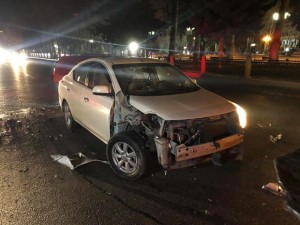 İdarəetməni itirən sürücü qəza törədib - VİDEO