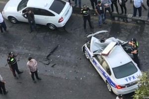 Bakıda polis maşını yük avtomobili ilə TOQQUŞDU - 6 nəfər...