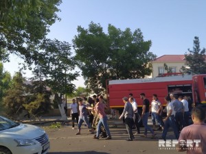 Saatlıda yanğınsöndürən maşın qəzaya uğrayıb - FOTO