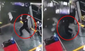 Avtoservisdə dəhşətli hadisə: “Rolls-Royce” işçilərin üstünə düşdü - VİDEO