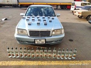 Avtomobildən qanunsuz siqaret və spirtli içki aşkarlanıb