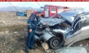 Ermənistan ordusunun maşını qəza törədib, 3 nəfər yaralanıb