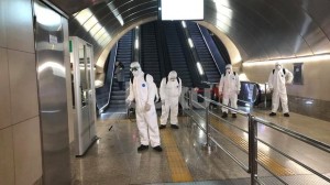 Bakıda dörd metro stansiyası dezinfeksiya edilib - FOTO - VİDEO