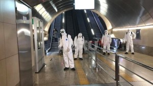 Bakıda dörd metro stansiyası dezinfeksiya edilib - FOTO - VİDEO