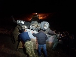 Bakı-Qazax yolunda zəncirvari qəza                           - Maşınlardan biri aşdı 