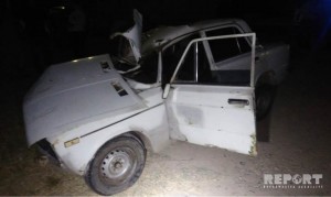 Gəncə-Samux yolunda avtomobil aşdı: xəsarət alan var - FOTO