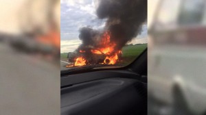 İki “Hyundai” toqquşaraq yandı: 5 ölü, 2 yaralı – VİDEO