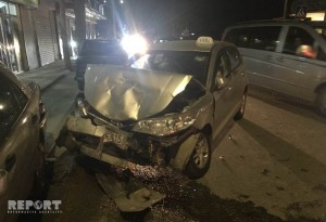 Bakıda sərxoş sürücü zəncirvari qəza törədib – VİDEO