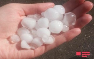 Rayonlarımıza dolu yağdı, ağaclar aşdı - Ziyan dəyib - FOTOLAR