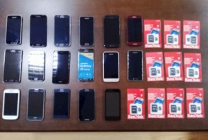 Avtomobildən qanunsuz mobil telefonlar aşkar edilib