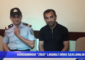 Kürdəmirdə "Ziko" ləqəbli oğru saxlanılıb - VİDEO