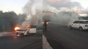 400 minlik “Range Rover” yanıb kül oldu - FOTO