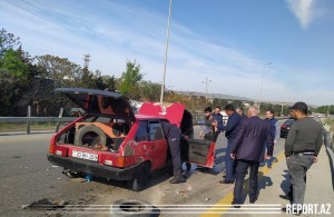 Bakı avtovağzalının yaxınlığında yol qəzası - FOTO