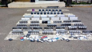 Avtomobildən 46 mindən çox siqaret və 15 mobil telefon aşkar edildi