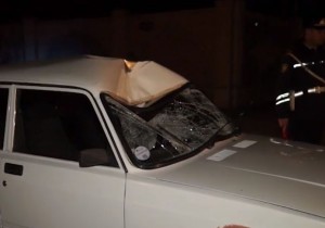 Bərdədə piyadanı maşın vurub - VİDEO