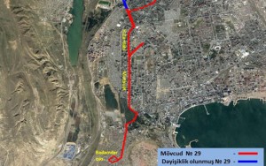 Bu avtobusun da yolu dəyişdi