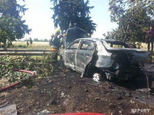 Qaxda "Cherry" aşıb yandı: 4 yaralı - FOTO