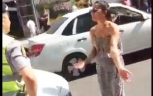 DYP ilə türk xanım sürücü arasında qalmaqal - VİDEO