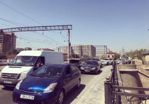 Heydər Əliyev prospektində tıxac - FOTO