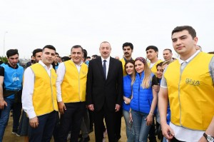 BNA aeroport yolunda ağacəkmə kampaniyasında iştirak etdi – FOTO