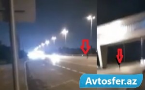 120 lik yolu bulvar hesab edən piyada - VİDEO