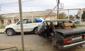 Salyanda yol qəzası: iki azyaşlı bacı-qardaş xəsarət aldı - FOTO