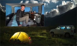 Gözəl mənzərəli karantin: Maşınını evə çevirərək, özünü təcrid etdi - VİDEO