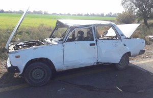 Goranboyda "VAZ-2107" aşdı: xəsarət alanlar var - FOTO