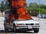 Masazırda "BMW" yandı