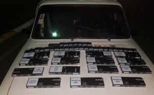 Avtomobildə gizlədilən siqaretlər aşkarlanıb