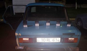 Avtomobildən siqaret və spirtli içkilər aşkar edilib - FOTO