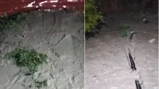 Şamaxıda kanalizasiya daşdı, evi su basdı - VİDEO