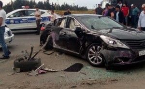 Ərəb turistlər qəzaya düşdü - Yaralılar var