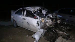 Bakıda toydan sonra dəhşətli qəza: maşın ikiyə bölündü, sürücü öldü - VİDEO