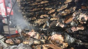 DƏHŞƏT: Yük maşını yandı - İçərisində... - FOTO