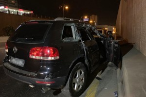 Bakıda yük maşını qəzaya səbəb olub, xəsarət alan var - VİDEO