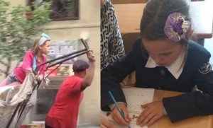 Atası ilə küçədən zibil toplayan Anjelina məktəbə başladı - FOTO