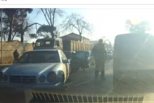 Biləcəridə zəncirvari qəza: 3 atomobil toqquşdu - VİDEO