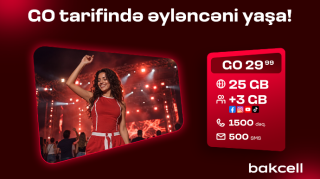 “Bakcell”in “GO” tariflərinə qoşulun və üstünlüklərdən faydalanın 
