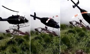 Helikopter adamı parça-parça etdi - VİDEO