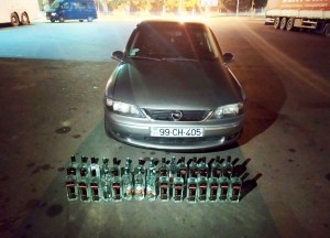 Avtomobildə spirtli içkilər aşkarlanıb