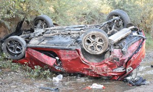 “Renault” ağır qəzaya düşdü: 4 ölü, 4 yaralı - FOTO