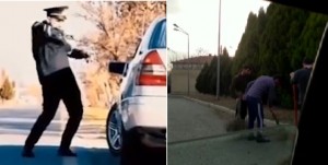 Yol polisini ələ salanlar ərəb mahnısının sadaları altında küçə süpürdülər - VİDEO