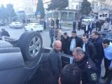 Bakıda polis mayoru dəhşətli qəza törətdi - FOTO+VİDEO