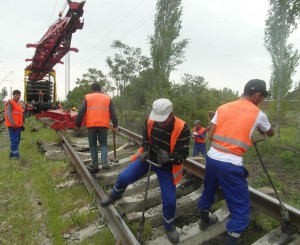 Azərbaycanda Ucar-Əlikənd dəmir yolunun əsaslı təmirinə başlanıldı  - FOTO