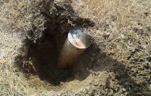 Ağstafada dəmiryol xəttinin kənarında tom mərmisinin gilizi tapılıb - FOTO