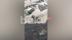 Qubada iki avtomobili sel apardı  - VİDEO