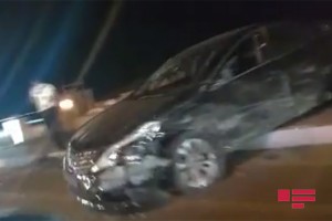Novxanıda iki avtomobilin toqquşub - FOTO