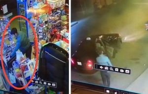 Marketdən oğurluq edən şəxs taksiyə minib qaçdı - VİDEO