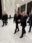 İlham Əliyev Bişkekdə Vladimir Putin ilə söhbət etdi - FOTOLAR